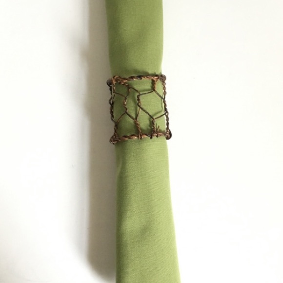 Pottery Barn 4 Napkin Holders, Farmhouse, Rustic, Minimalist, Natural - Picture 3 of 7